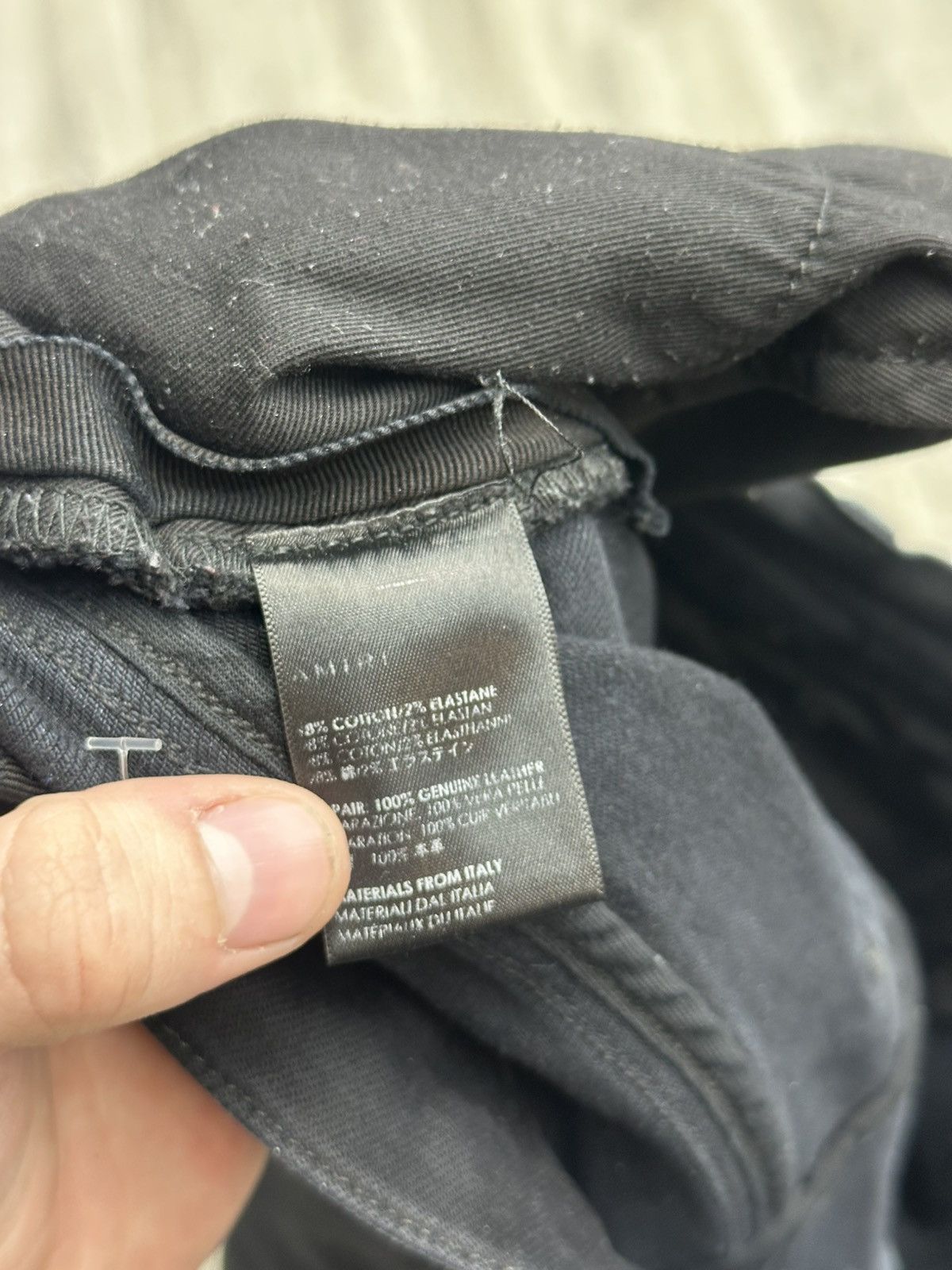 Amiri Amiri MX1 Black Leather Patches Sz32 Size US 32 / EU 48 - 6 Thumbnail