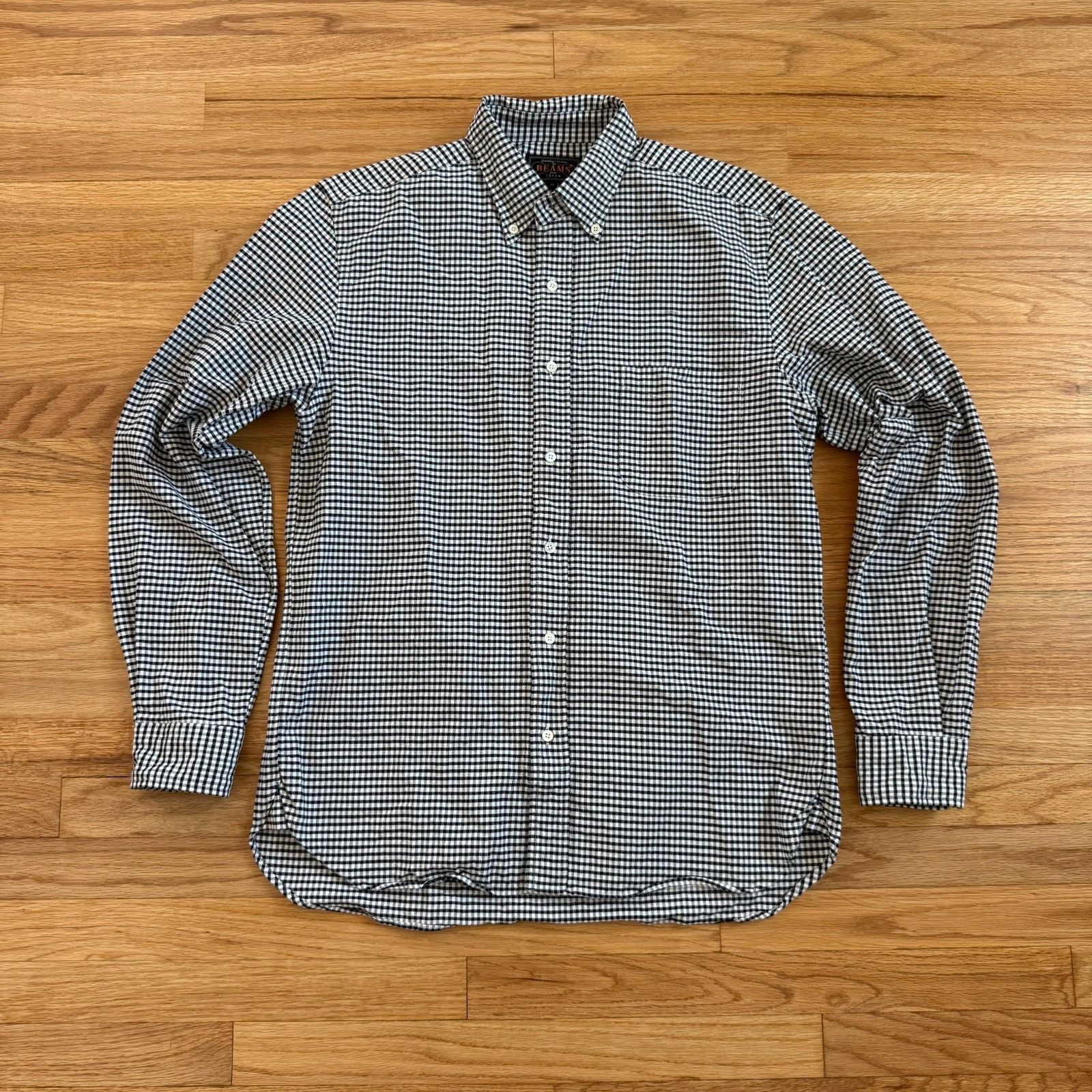 Beams Plus Beams Plus Men's Button Down Gingham Oxford Shirt in Black Size US M / EU 48-50 / 2 - 2 Thumbnail