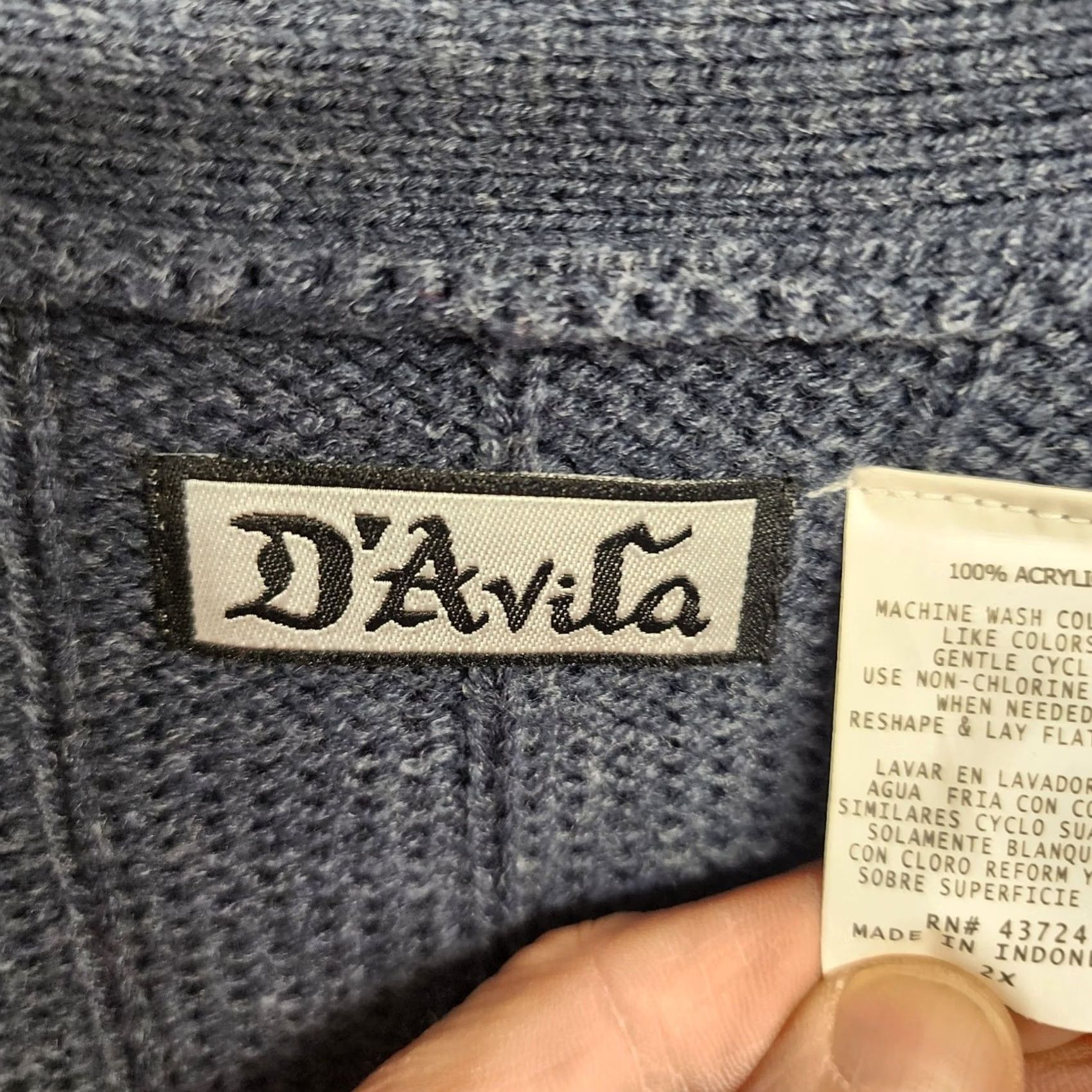 Vintage VINTAGE D'Avila Sweater Vest Mens 2XL Blue V-Neck Pockets Grandpa Preppy NEW Size US XXL / EU 58 / 5 - 3 Thumbnail