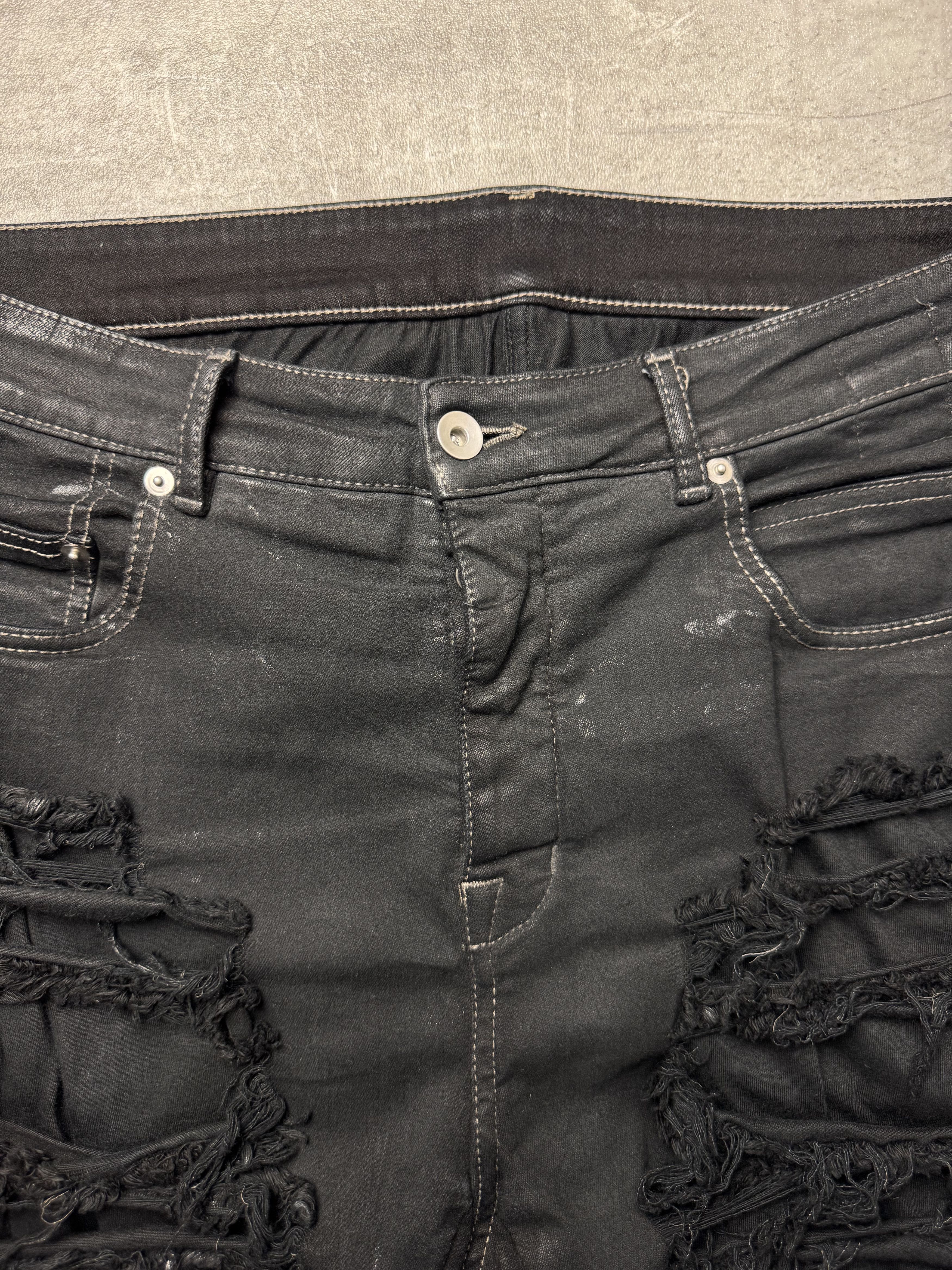 Rick Owens RICK OWENS DRKSHDW Slashed Detroit Cut Jeans in Black Size US 32 / EU 48 - 9 Thumbnail