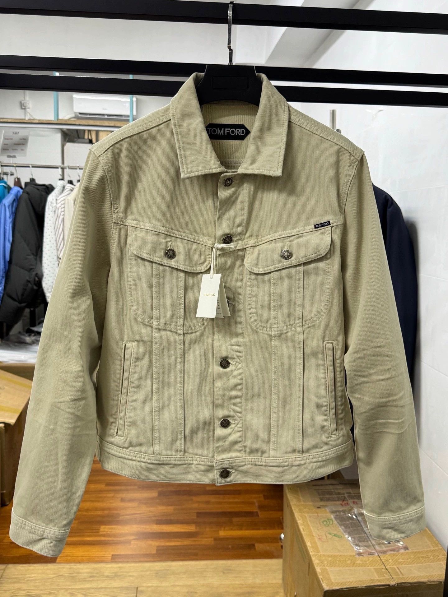 Tom Ford tom ford men's short denim jacket beige Size US S / EU 44-46 / 1 - 1 Thumbnail
