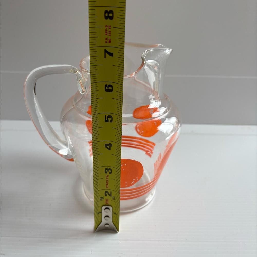 Designer Vintage rétro Glass Orange Juice Pitcher Size ONE SIZE - 3 Thumbnail