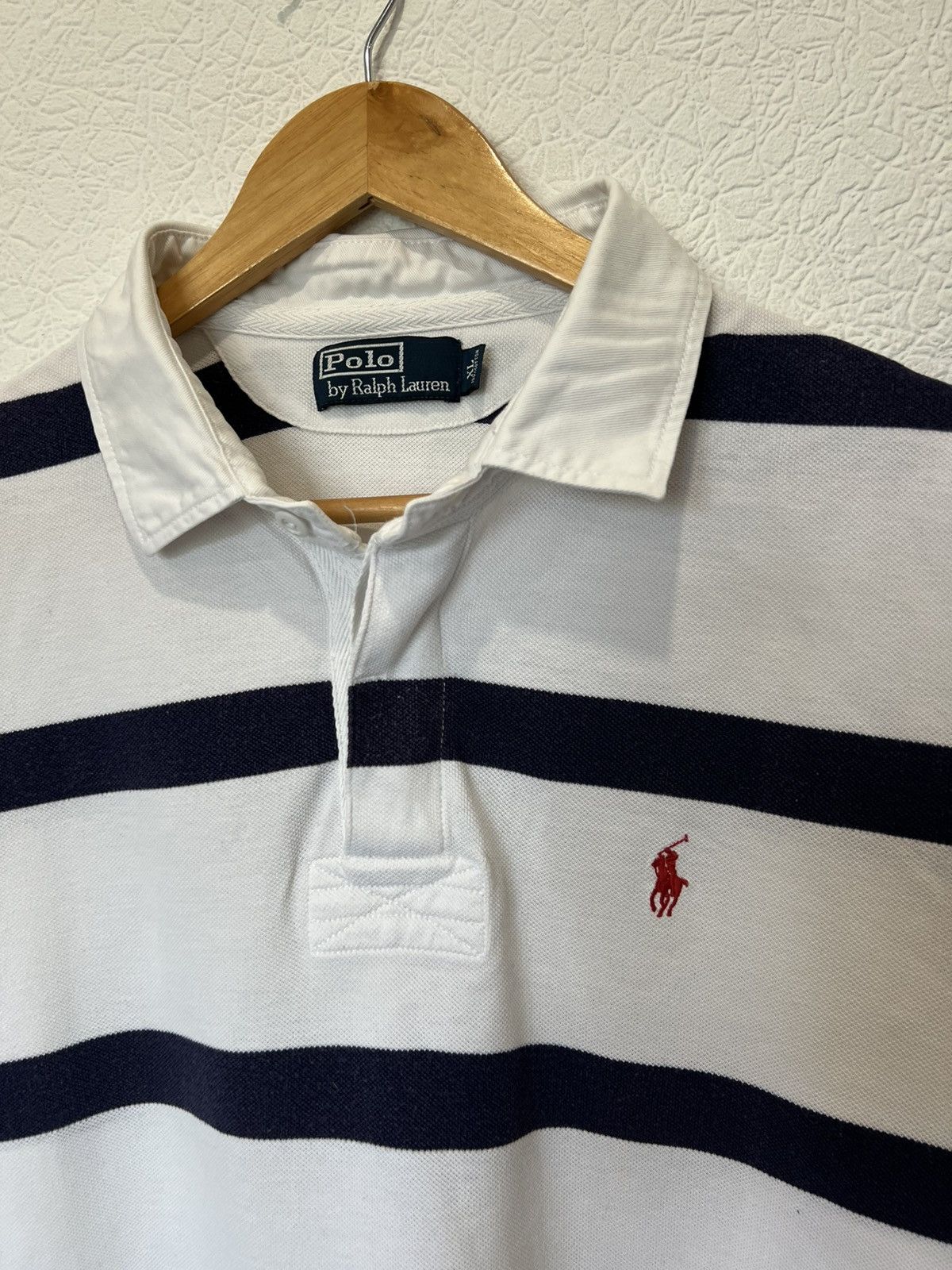 Vintage Vintage Polo Ralph Lauren Striped Polo Shirt Tee Size US XL / EU 56 / 4 - 2 Thumbnail