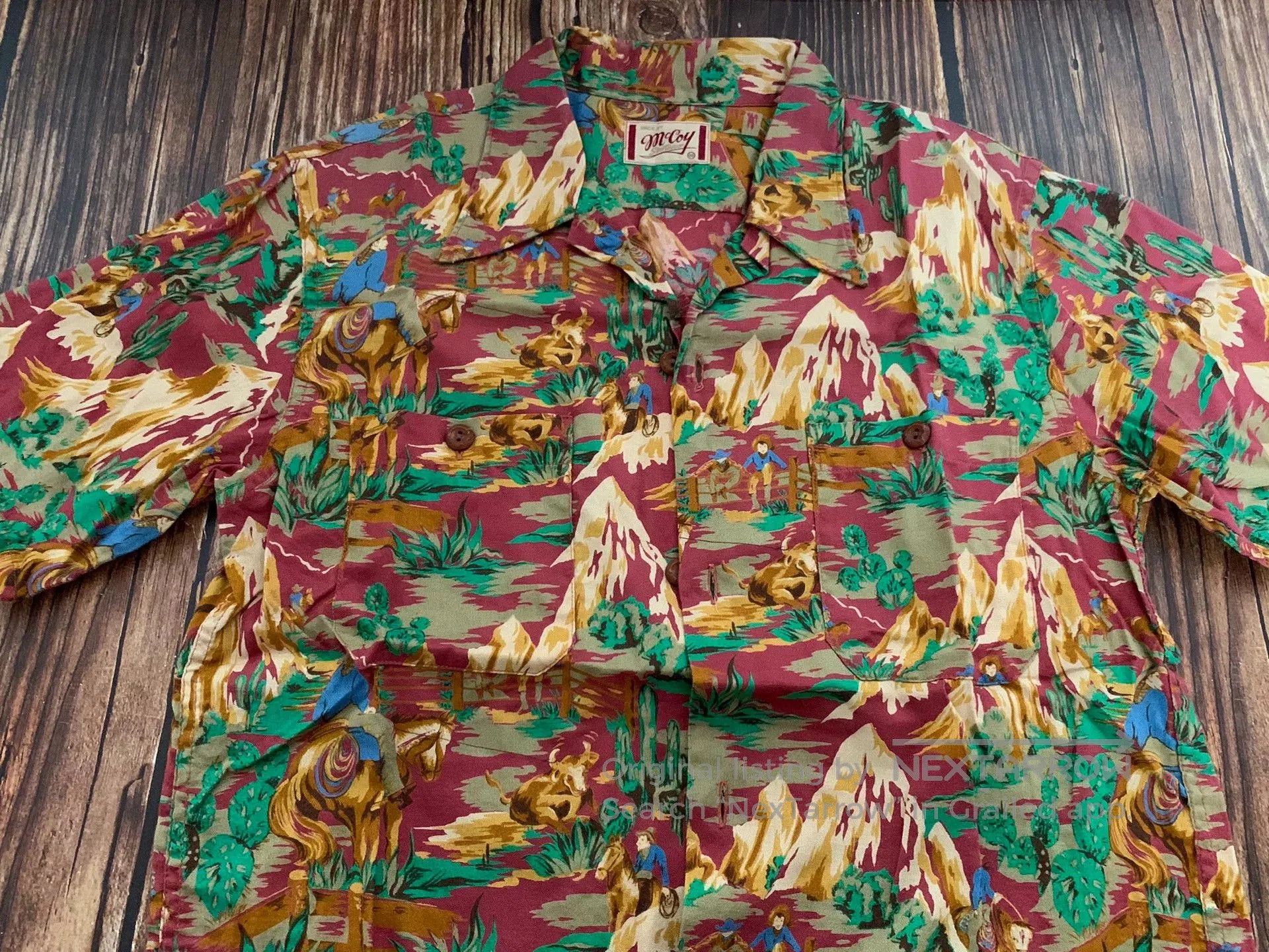 The Real McCoy's Real McCoy Hawaiian Shirt. Size US M / EU 48-50 / 2 - 4 Thumbnail