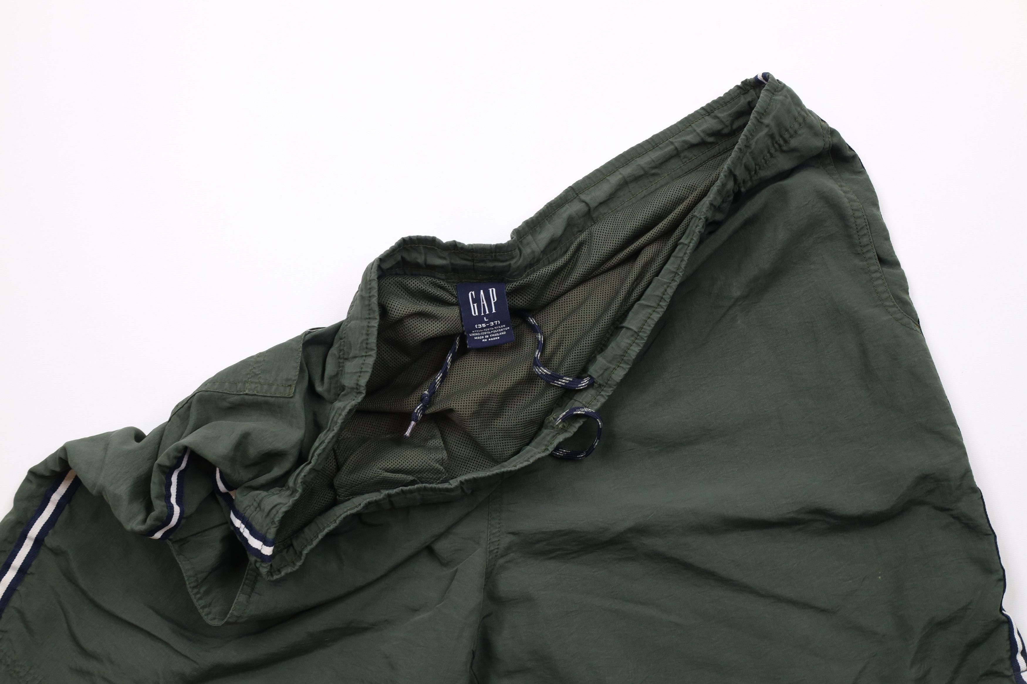 Gap × Vintage Vintage 90s Gap Spell Out Block Letter Lined Shorts Green Size US 34 / EU 50 - 10 Thumbnail