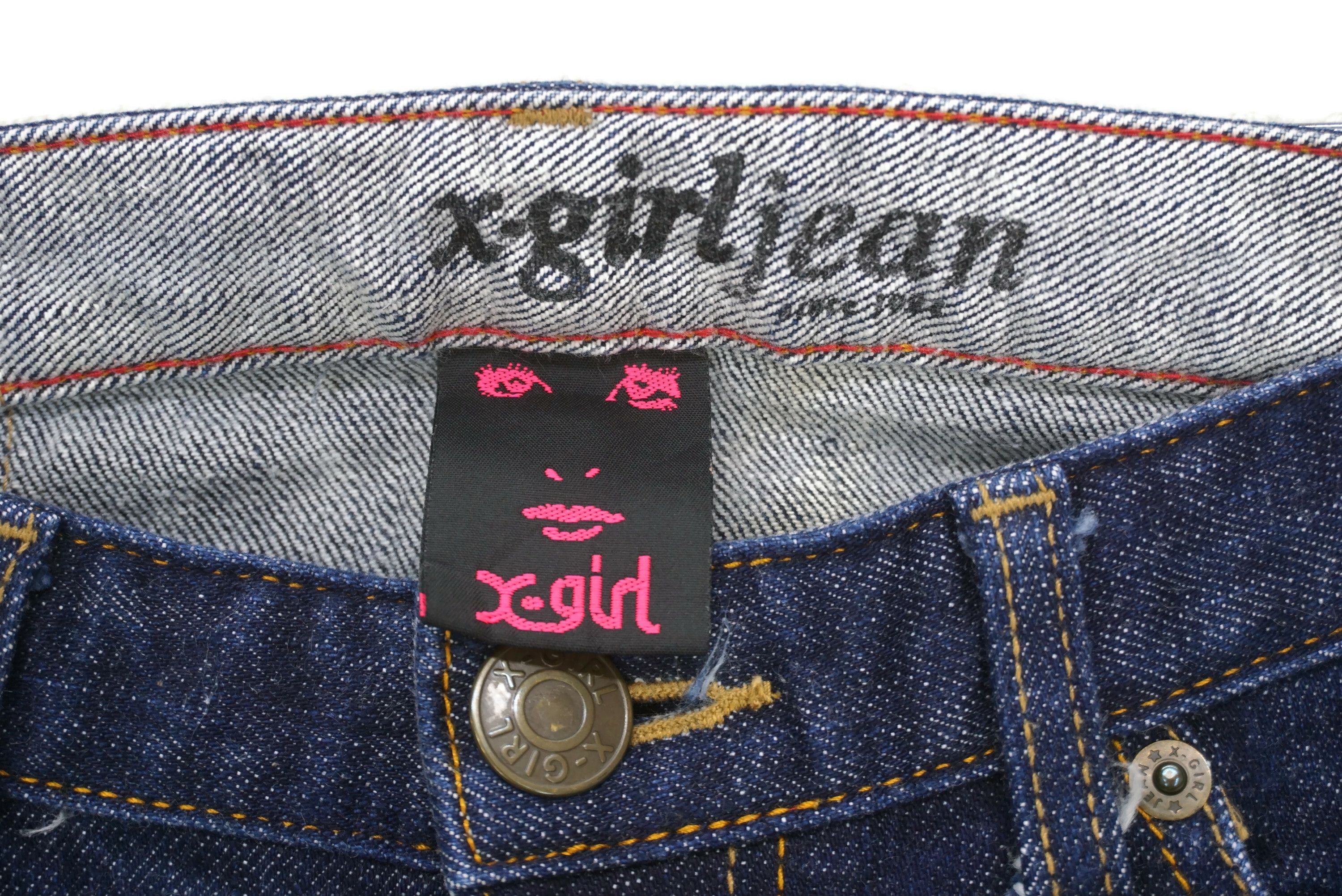Japanese Brand X-Girl Jeans fits W24xL29 Made in Japan Low Rise Love Shaped Size 24" / US 00 / IT 34 - 5 Thumbnail