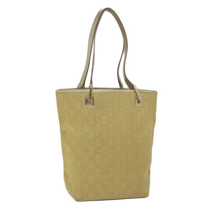 Gucci GUCCI GG Canvas Tote Bag Gold 002 1099 Auth 61245 | Grailed