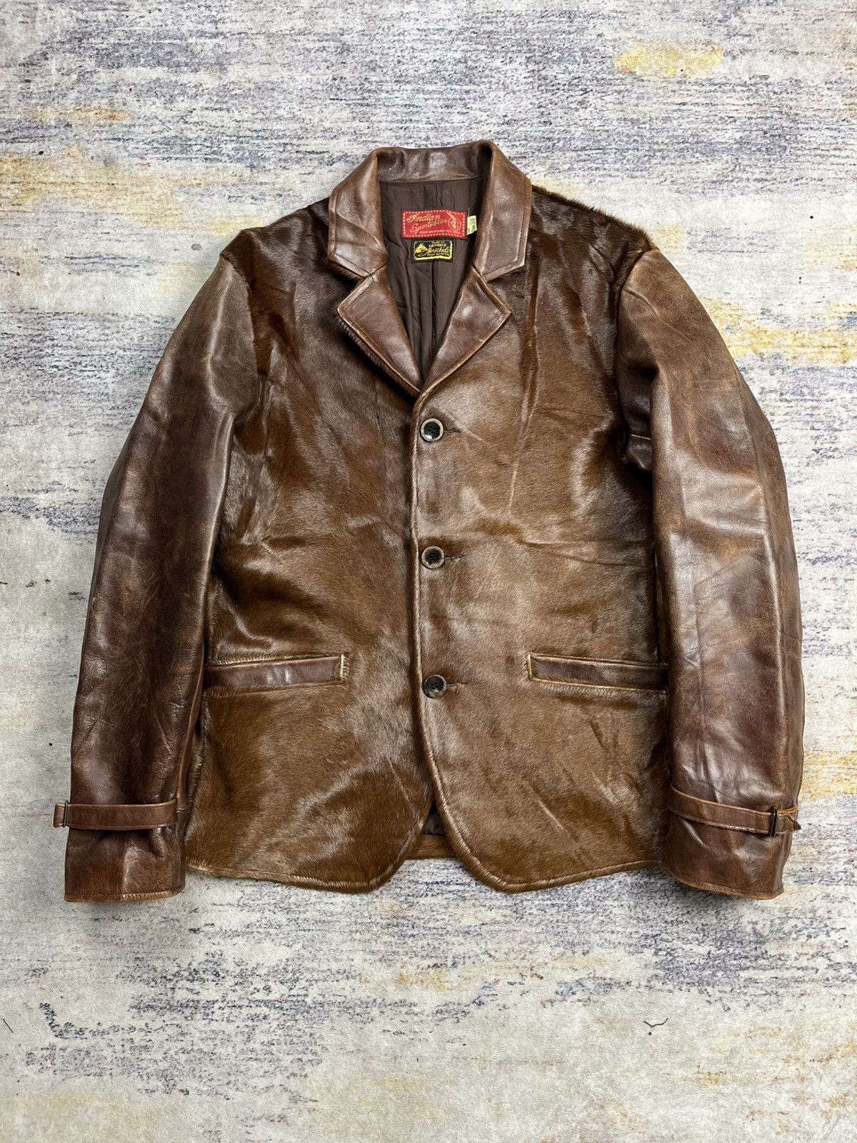 Indian Motorcycle Indian toyo enterprise pony hair horsehide leather jacket Size US M / EU 48-50 / 2 - 2 Thumbnail