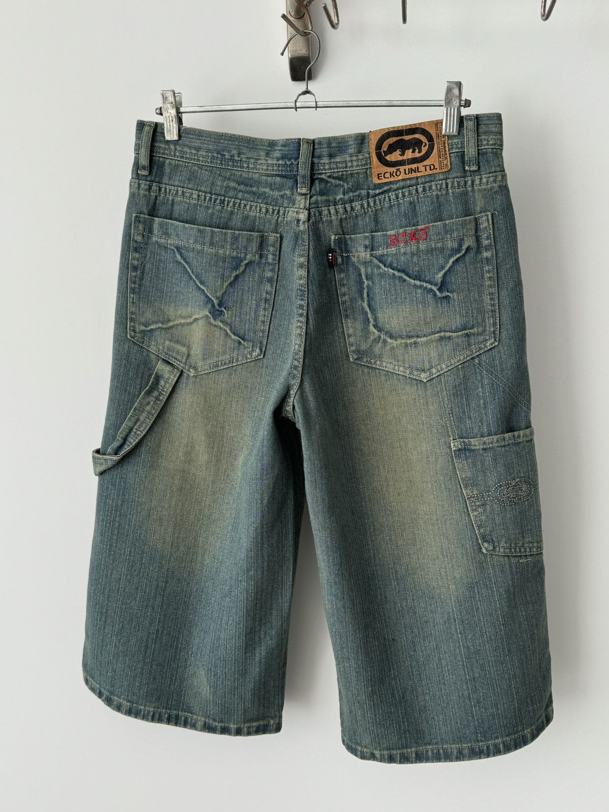 Affliction × Ecko Unltd. × Vintage Vintage Y2K Ecko Unltd. Opium Carpenter Acid Jeans Shorts Size US 32 / EU 48 - 6 Thumbnail