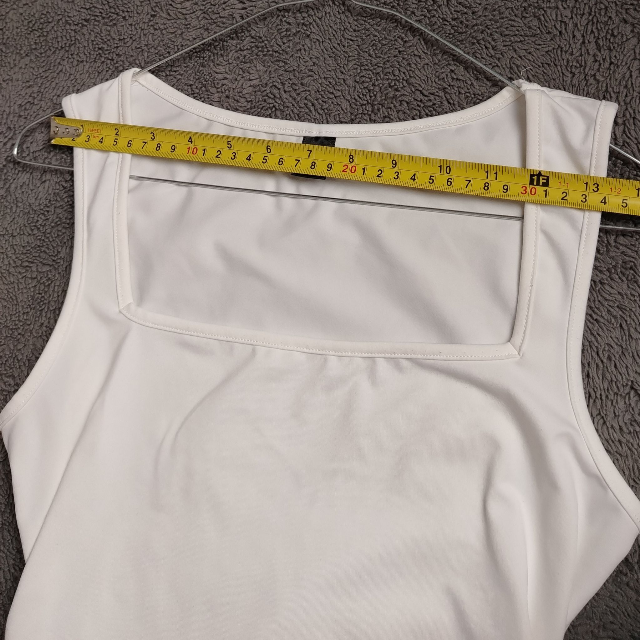 Shein SHEIN Top Womens XS White Square Neck Sleeveless Stretch Size XS / US 0-2 / IT 36-38 - 5 Thumbnail