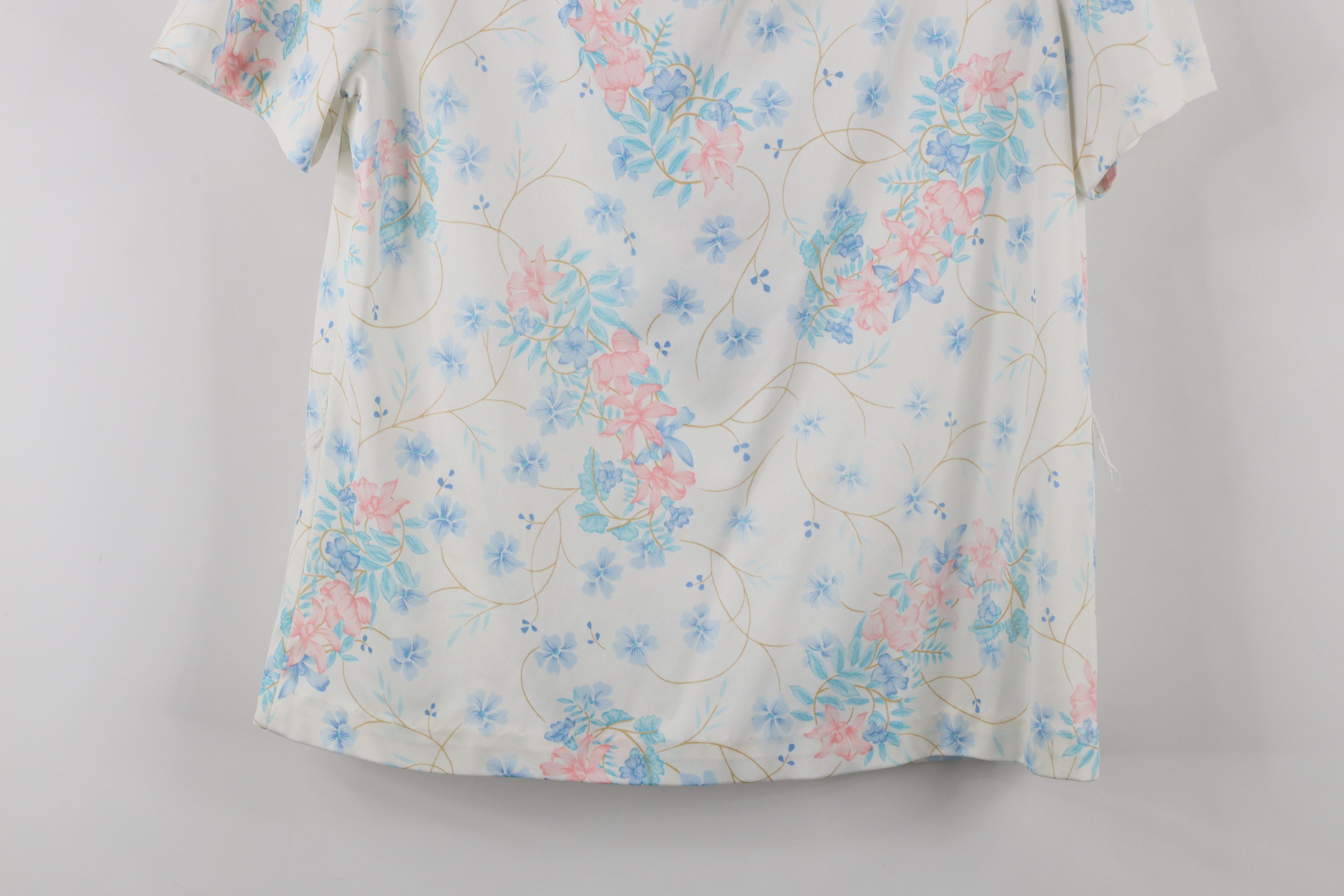 Vintage Vintage 70s Streetwear Flower Knit Short Sleeve Shirt Size M / US 6-8 / IT 42-44 - 13 Thumbnail