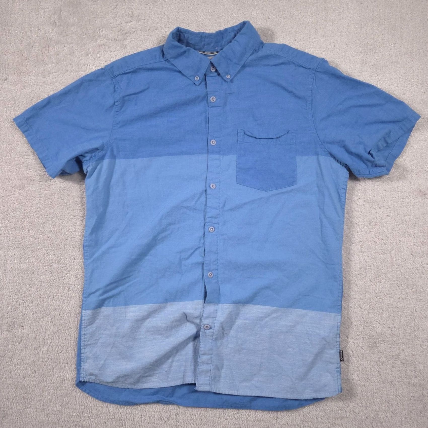 Hurley Hurley Shirt Mens M Blue Colorblock Button Front Short Sleeve Casual Woven Size US M / EU 48-50 / 2 - 2 Thumbnail