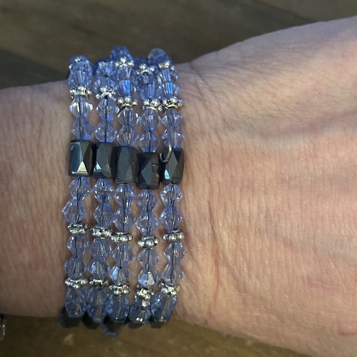 Other Magnetic hematite and blue beads wrap bracelet Size ONE SIZE - 4 Thumbnail
