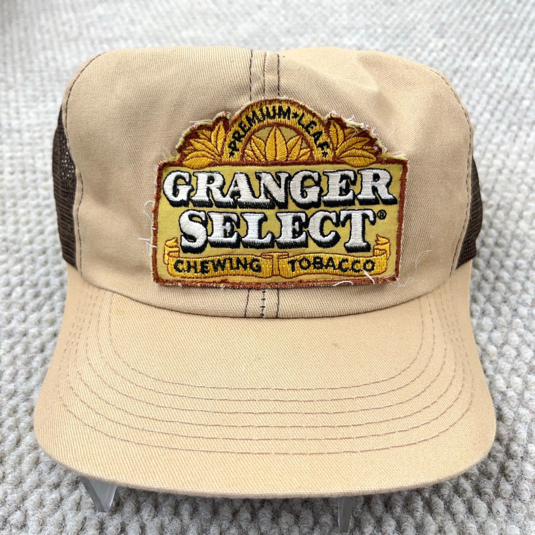 Vintage VINTAGE American Trucker Hat Men Adjustable 80s 90s Retro USA Casual Outdoor Brown Size ONE SIZE - 4 Thumbnail