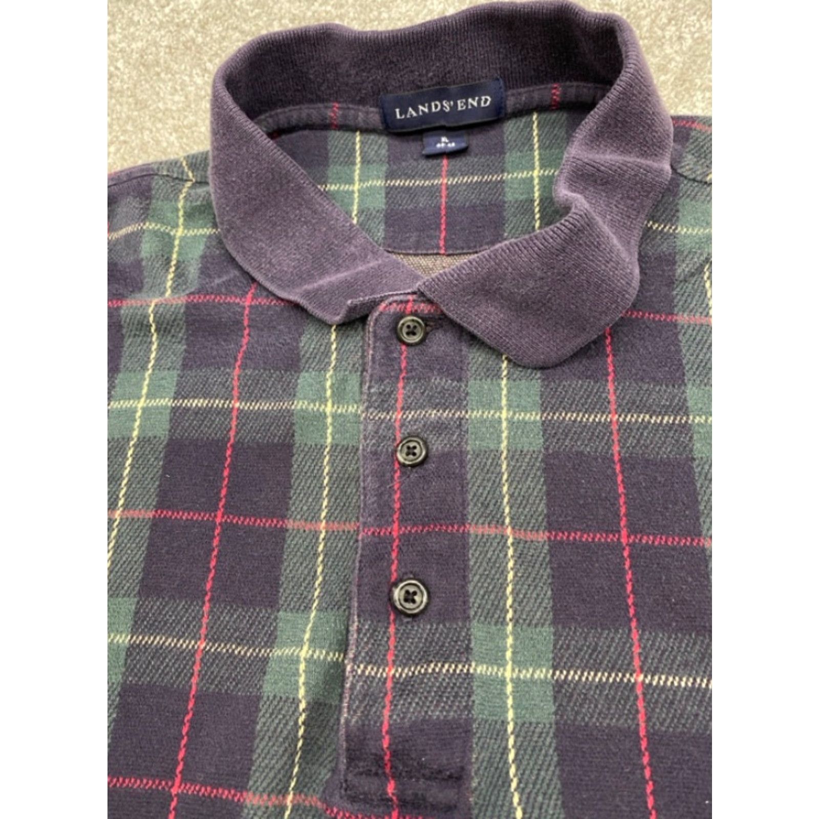 Lands' End **Lands' End Men's XL Multicolor Plaid Long Sleeve Polo Shirt** User: **Lands' End Men's XL Multicolor Plaid Long Sleeve Polo Shirt** Size US XL / EU 56 / 4 - 4 Thumbnail