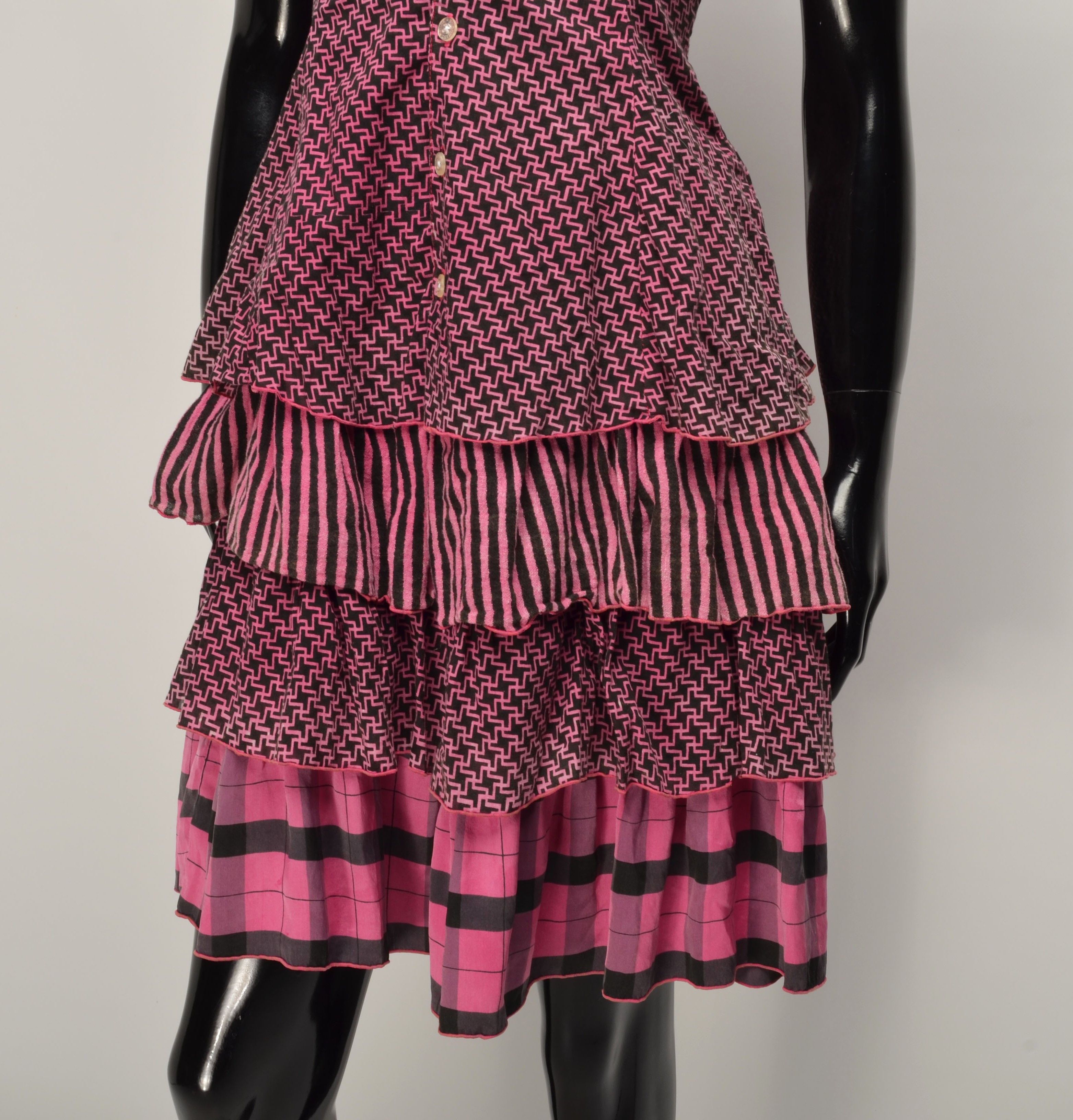 House Of The Gods Buddhist Punk Vintage Y2K Babydoll Coquette Mini Dress Size S / US 4 / IT 40 - 3 Thumbnail