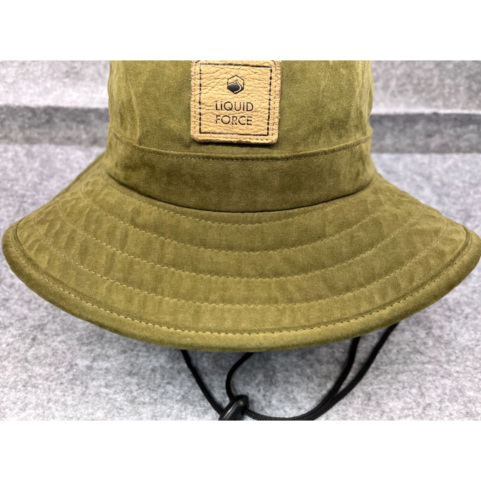 Vintage Liquid Force Sun Bucket Hat Adult One Size Green 100% Polyester Wakeboards Beach Size ONE SIZE - 3 Thumbnail