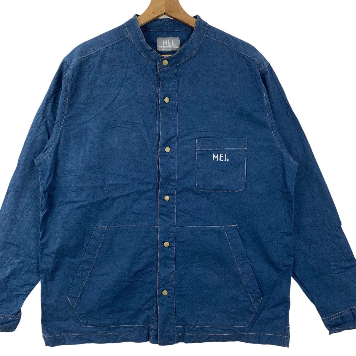 Other MEI CALIFORNIA OUTDOOR Pure Indigo Denim Jeans Jacket Snap Size L / US 10 / IT 46 - 6 Thumbnail