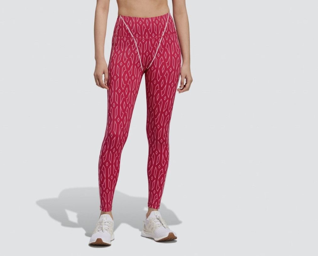Adidas Adidas H21139 Ivy Park Monogram Tights Bold Pink ( S ) Size 27" / US 4 / IT 40 - 1 Thumbnail