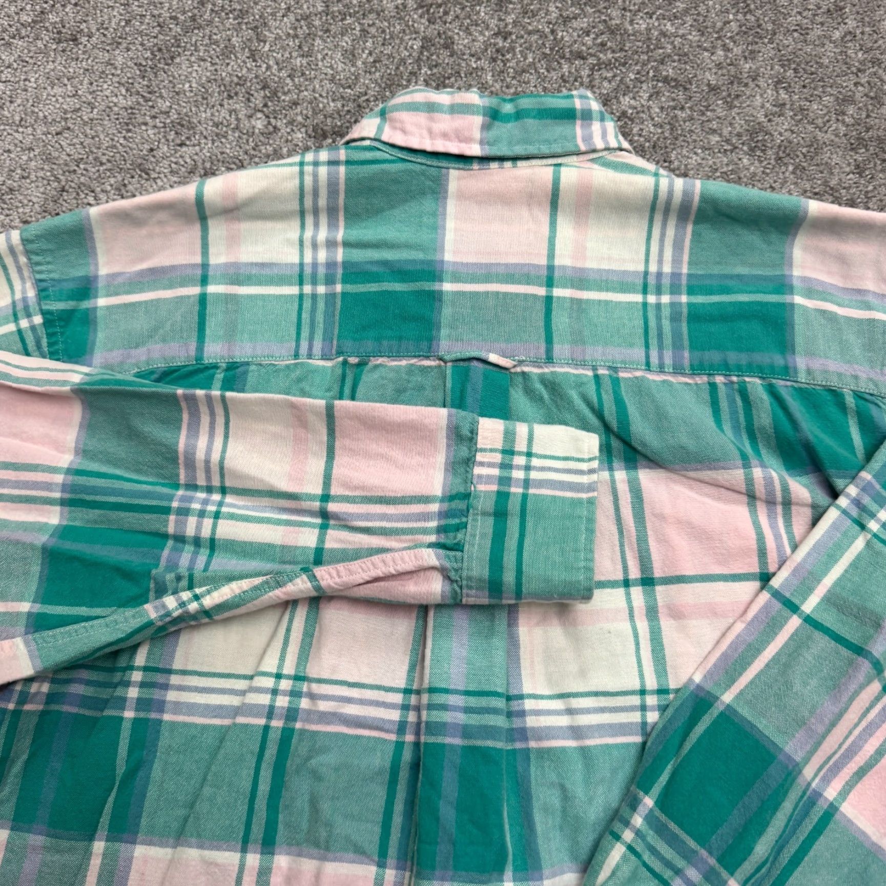 American Eagle Outfitters VINTAGE American Eagle Button Down Shirt Mens Medium Green Pink Plaid Cotton 90s Casual Size US M / EU 48-50 / 2 - 3 Thumbnail