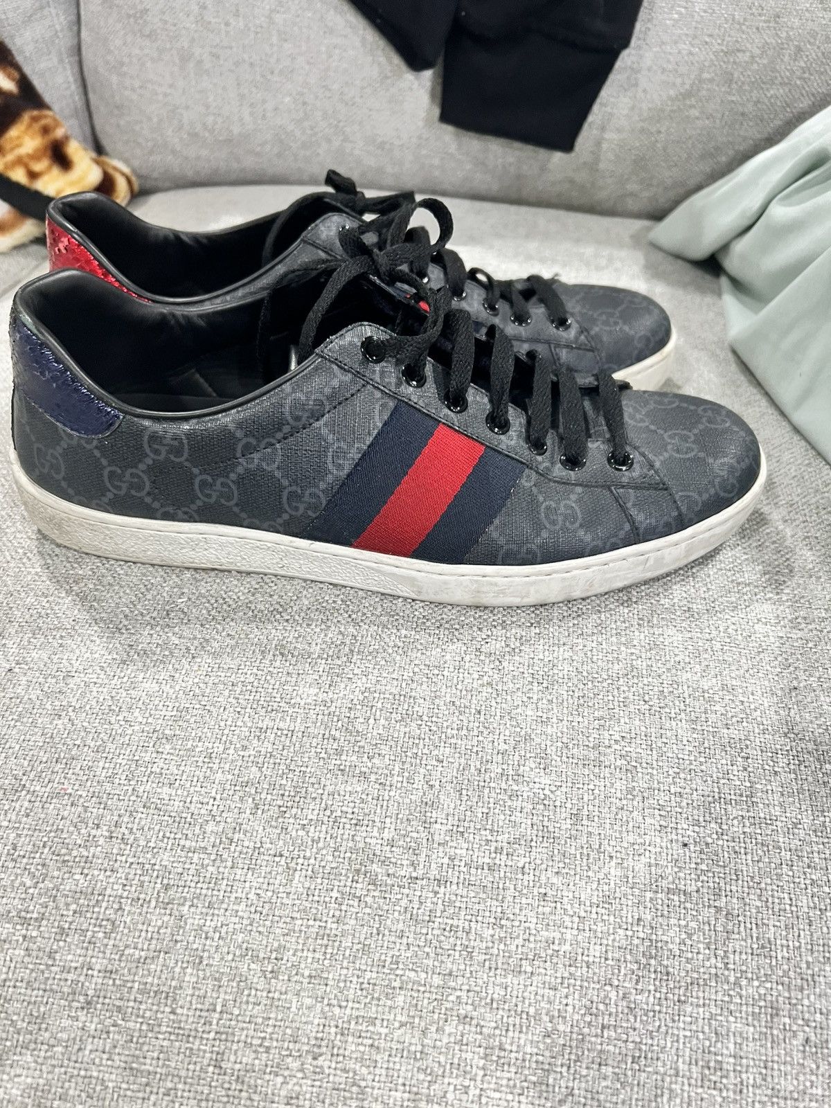 Gucci Gucci Sneakers Ace GG Grey Size US 9.5 / EU 42-43 - 4 Thumbnail