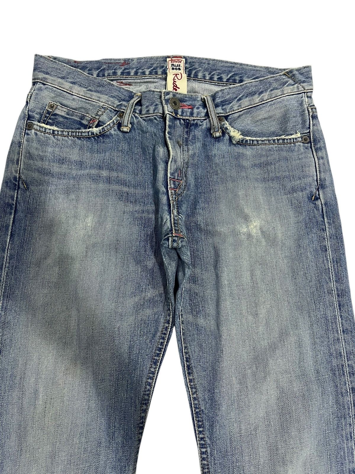 If Six Was Nine SUPER FLARE💥 VINTAGE EDWIN WASHED BLUE DENIM PANTS Size 32" / US 10 / IT 46 - 2 Thumbnail