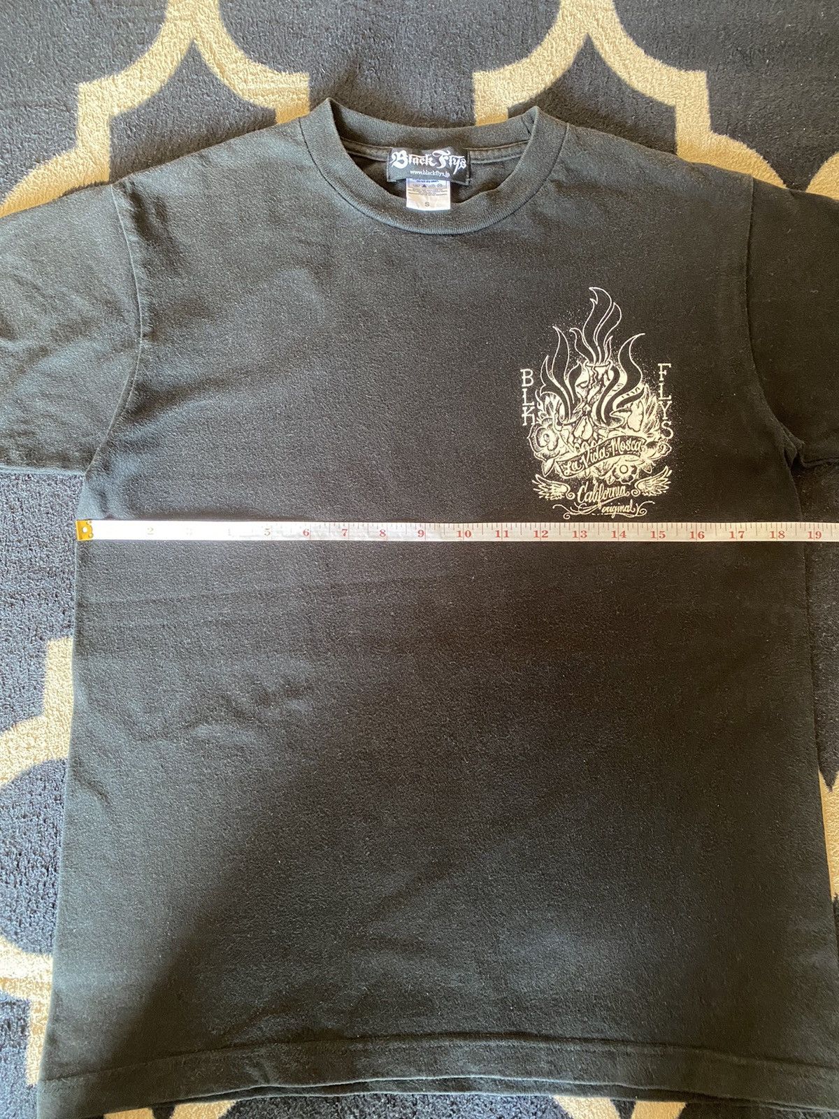 Japanese Brand Black Flys Affliction Style T-Shirt Size US S / EU 44-46 / 1 - 6 Thumbnail