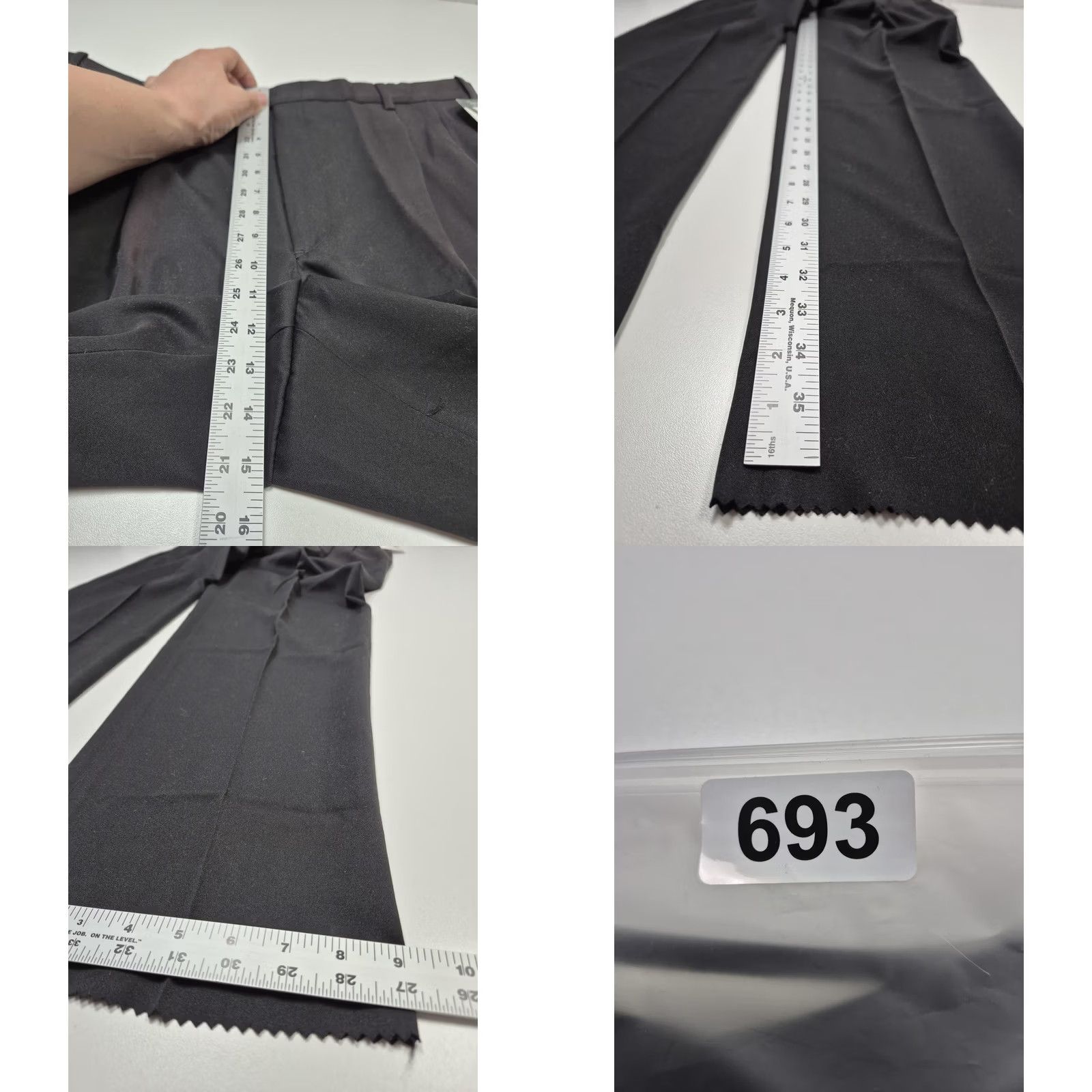 Vintage Palm Beach Reflex Dress Pants Mens 38x36 Black Polyester Pleated Unhemmed NWT Size US 38 / EU 54 - 8 Thumbnail