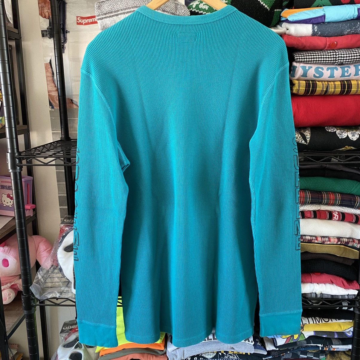 Supreme Supreme T-Shirt Sleeve Logo Longsleeve Top Turquoise 2016 Size US XL / EU 56 / 4 - 4 Thumbnail
