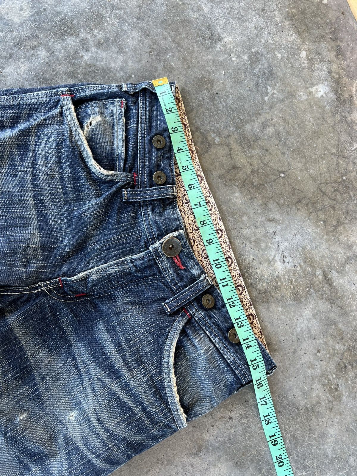 Edwin Vintage Flare Edwin 503 Blue Trip Distress Jean Size US 31 - 3 Thumbnail