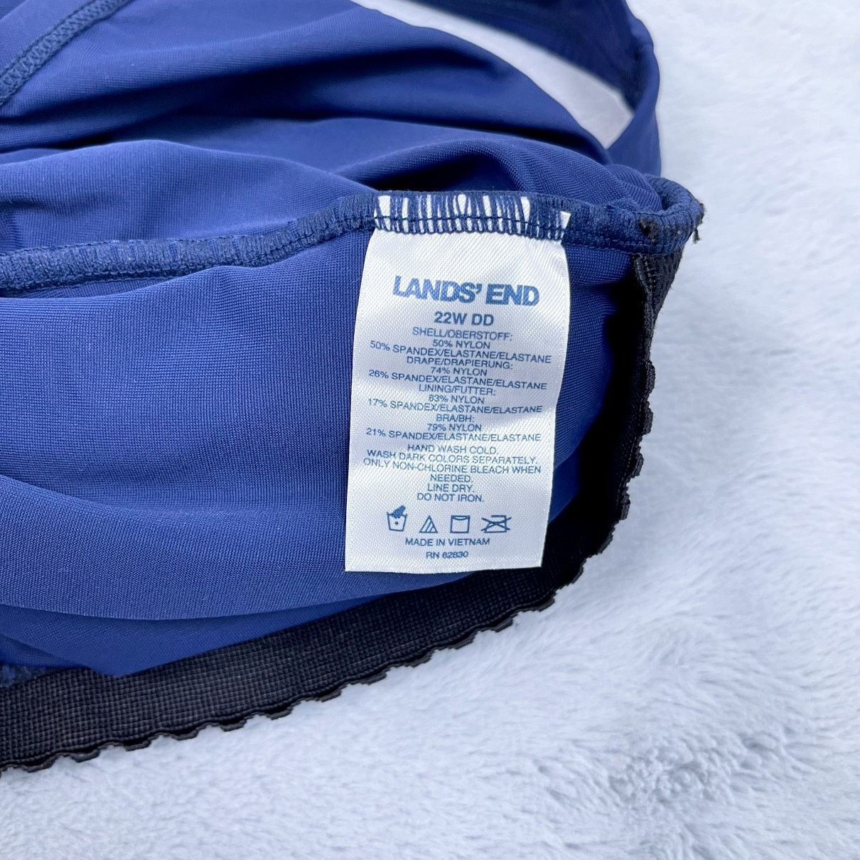 Lands' End Lands End SlenderSuit Tummy Control Wrap Swimsuit Blue 22W Size 3XL / US 20-22 - 7 Thumbnail