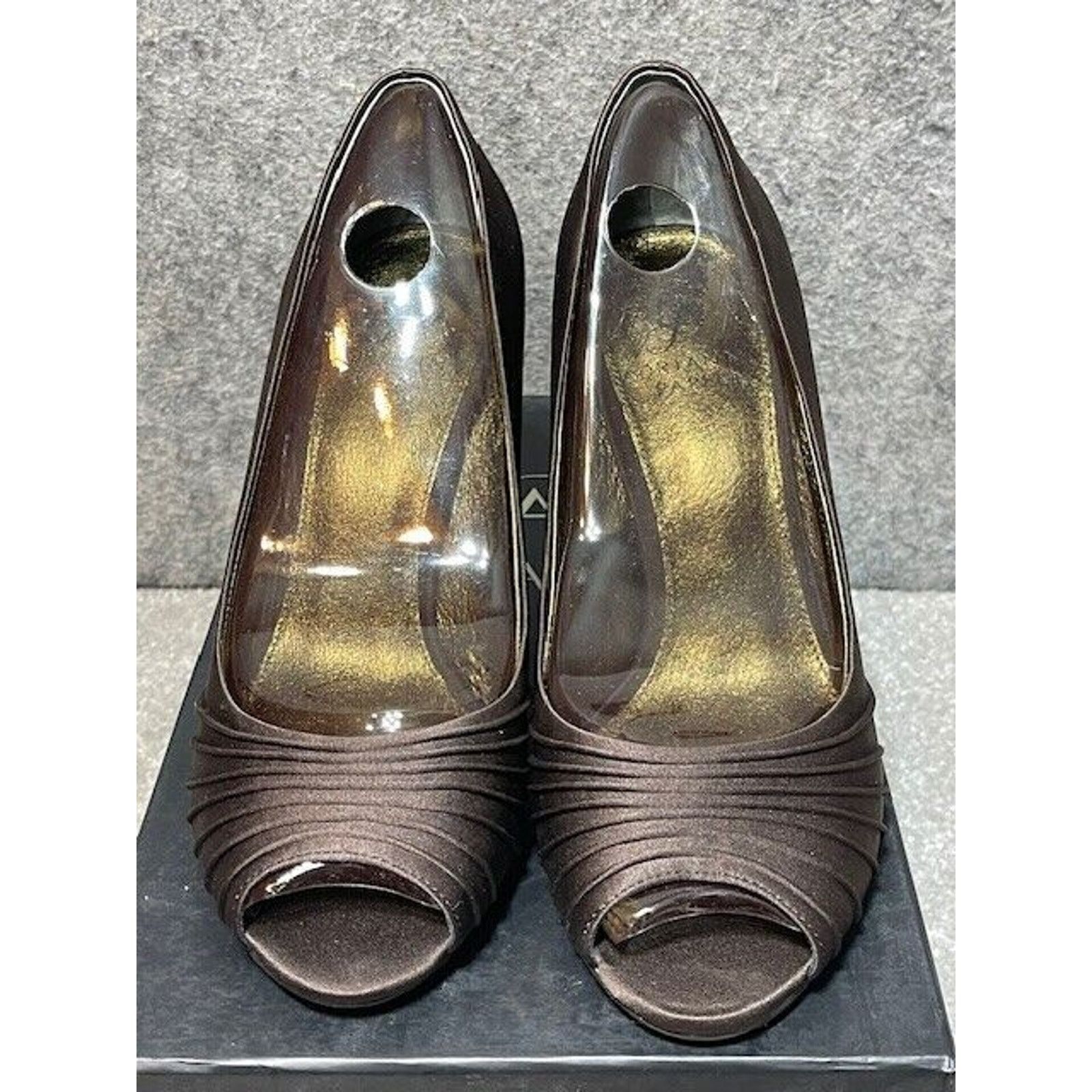Adrianna Papell Adrianna Papell Farrel Heels Womens 6M Chocolate Lux Satin Size US 6 / IT 36 - 3 Thumbnail