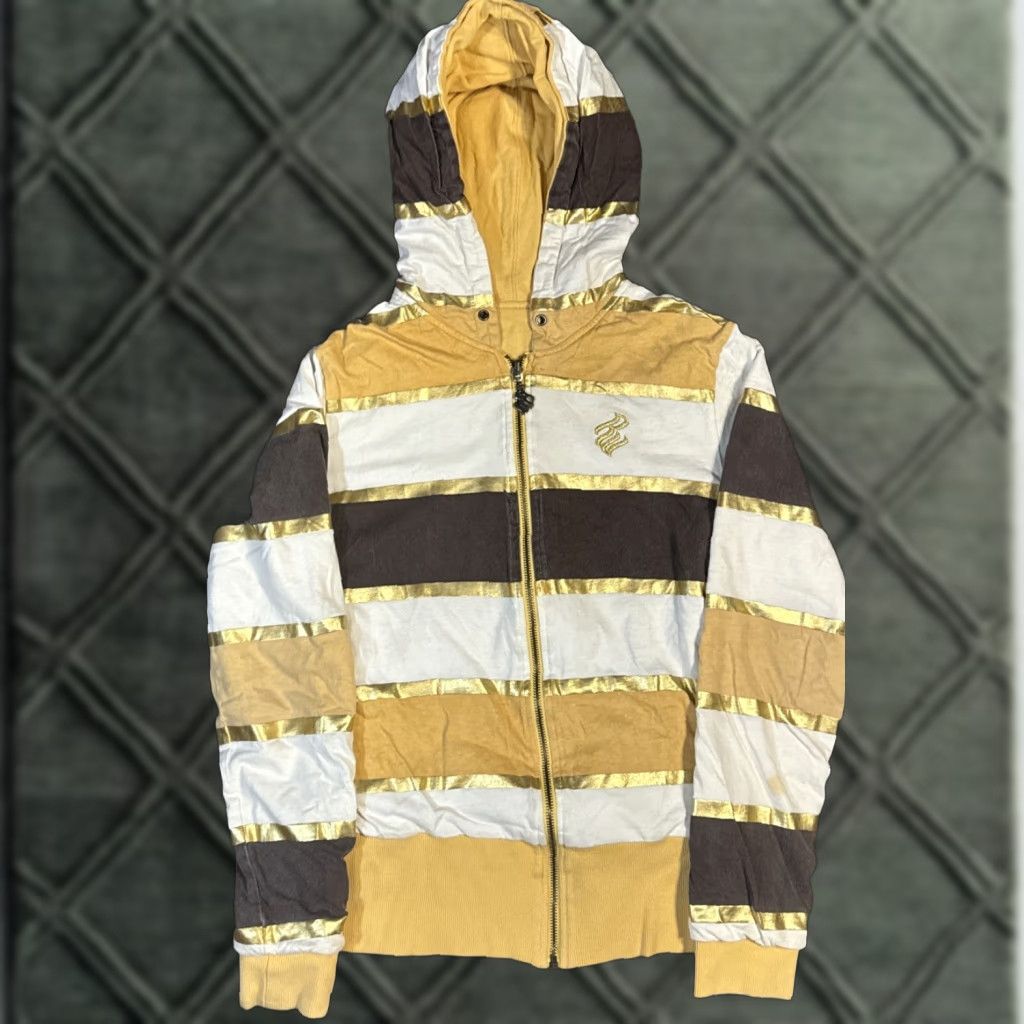 Rocawear VINTAGE Rocawear Hoodie S Women Yellow Full Zip 18” Pit to Pit 24” Length Reversible Cyber Grunge Hip Hop S-M Size S / US 4 / IT 40 - 1 Thumbnail