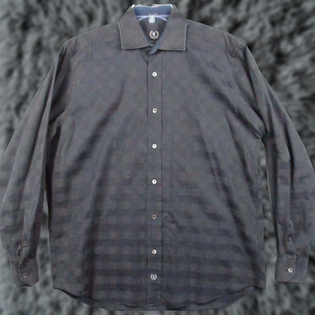 BUGATCHI Bugatchi Uomo Shirt Large Men Classic Fit Black Geometric Long Sleeve Button Up Size US L / EU 52-54 / 3 - 1 Thumbnail