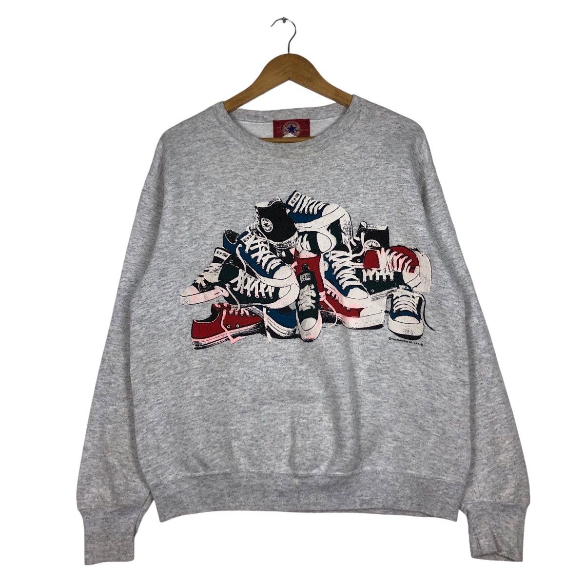 Converse × Japanese Brand Vintage Converse Sweatshirt Rare Design 90s Size US M / EU 48-50 / 2 - 1 Thumbnail