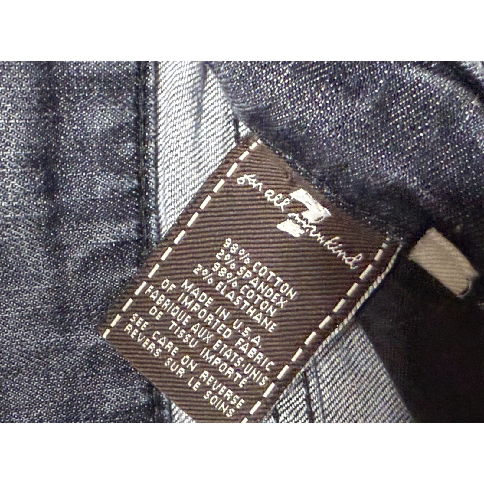 7 For All Mankind 7 For All Mankind Jeans Women's 35 Black Denim Josefina Pockets 5-Pocket Straight Inseam 29 Vintage? No Size 24" / US 00 / IT 34 - 5 Thumbnail