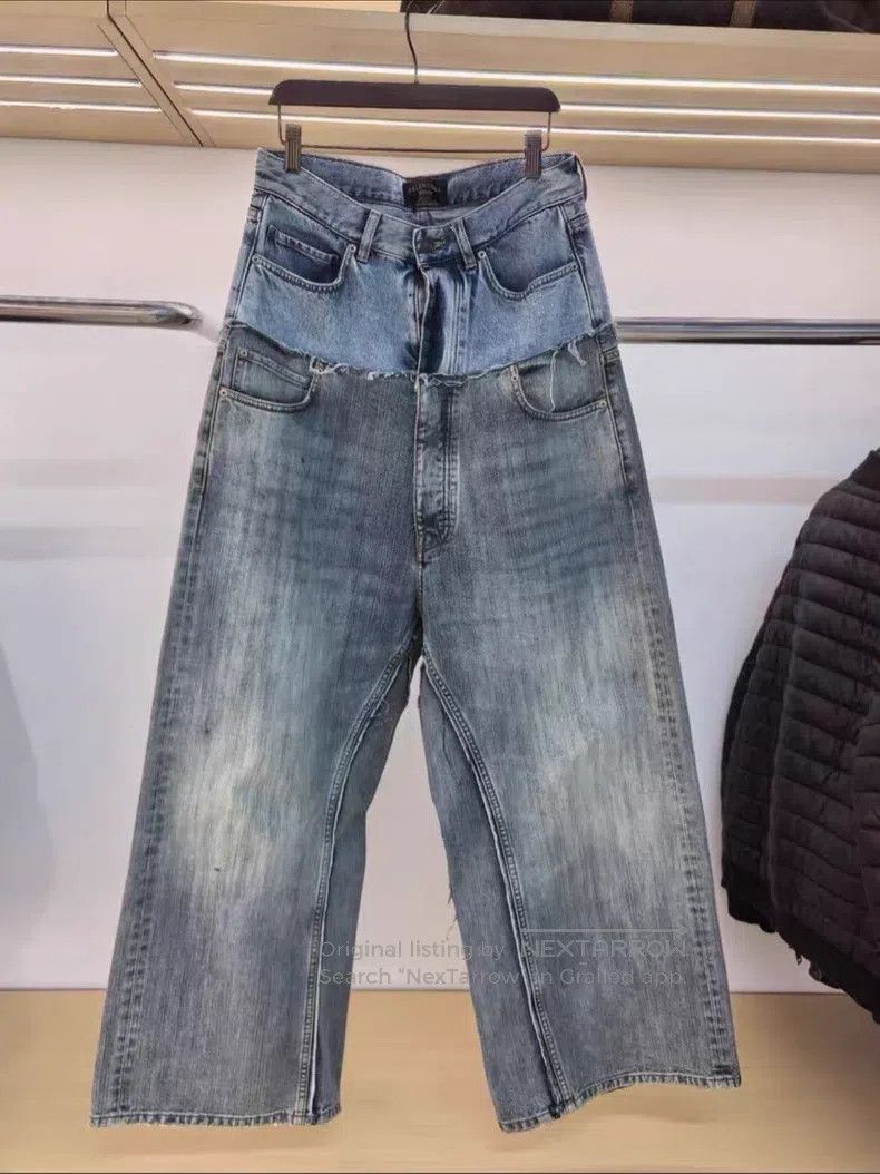 Balenciaga Balenciaga size XS Wash blue denim jeans Size US 27 - 1 Thumbnail