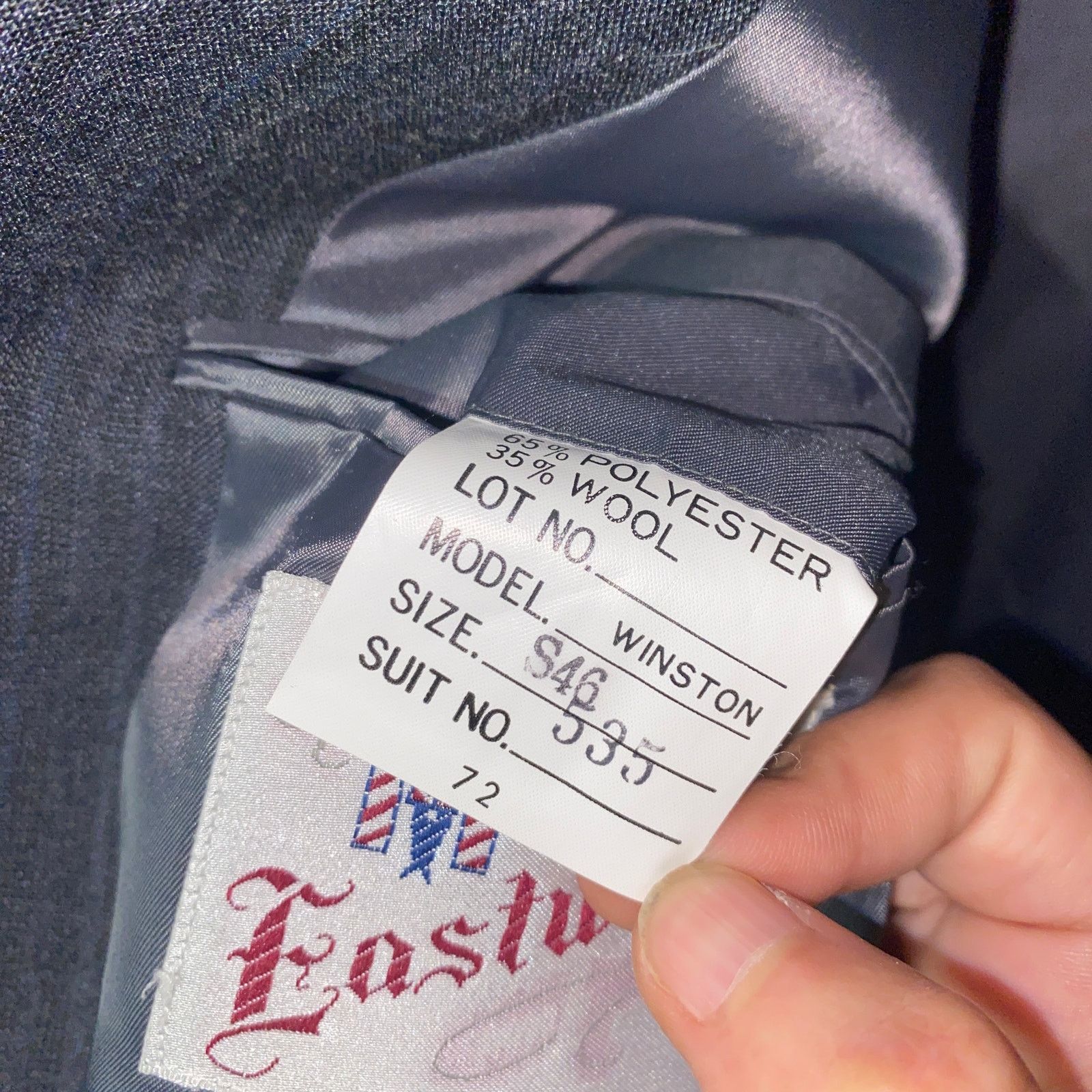 Other Eastwick Gray Stripe Wool Blend Blazer Jacket Sport Coat 46S Size 46S - 6 Thumbnail