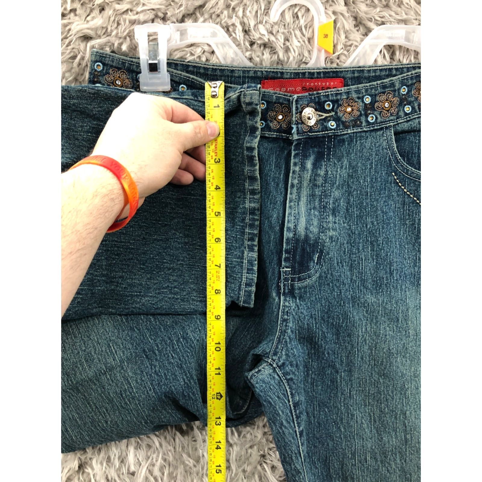 Denime Cosmopolitan Jeans Female Regular Dark Wash Blue Denim Mid Rise 8 - 5-Pocket Bootcut Cotton Pants Womens Size 8 Blue Size 30" / US 8 / IT 44 - 4 Thumbnail
