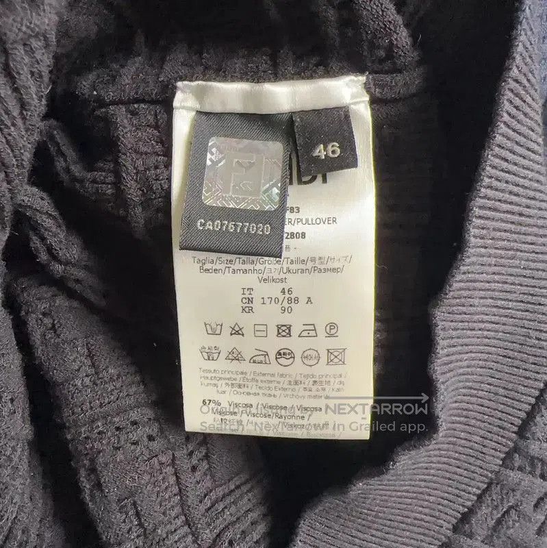 Fendi Fendi Black Cotton Men's Knit Sweater . Size US S / EU 44-46 / 1 - 5 Thumbnail