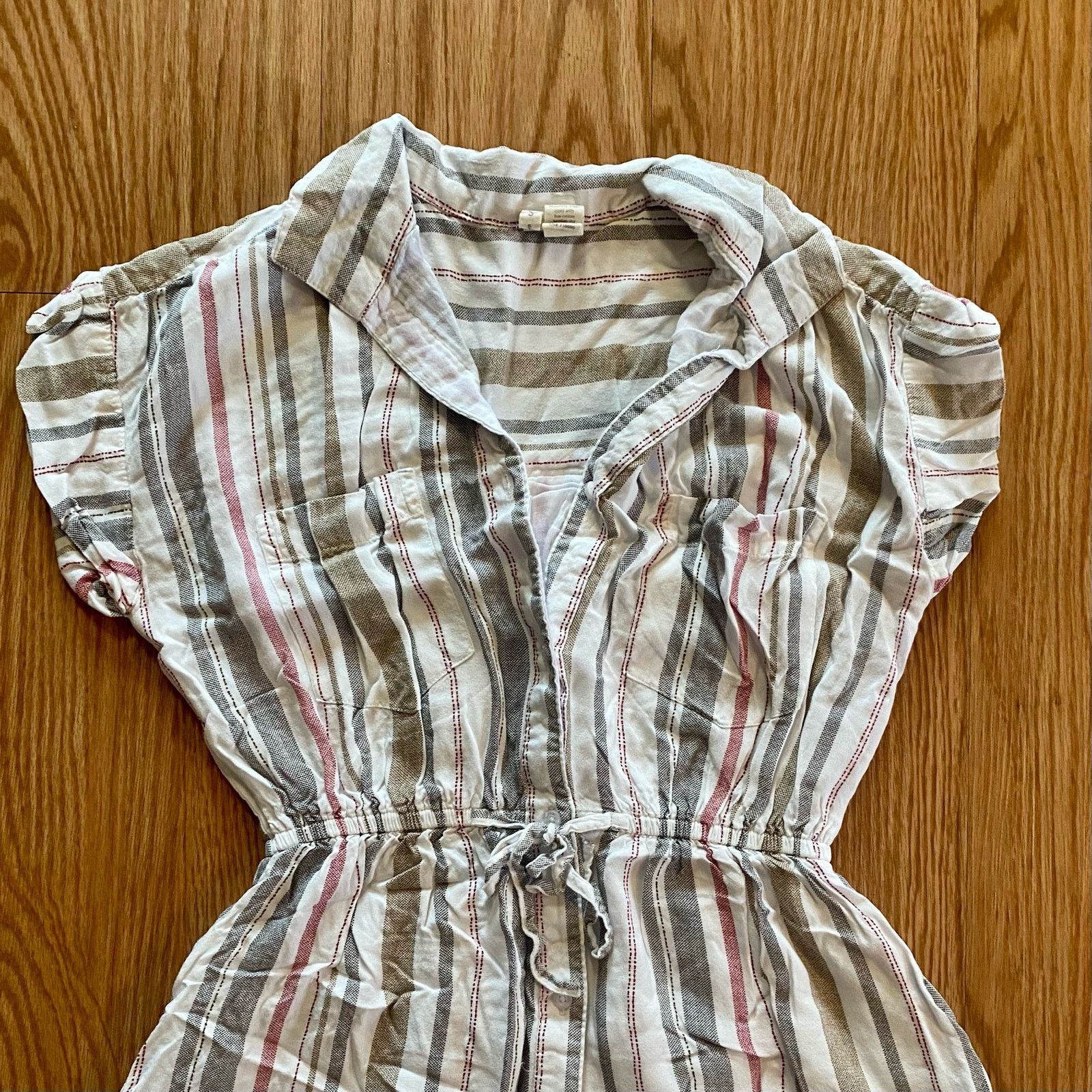 Other Japana Striped White Button-up Shirt Dress Womens Small Size S / US 4 / IT 40 - 3 Thumbnail