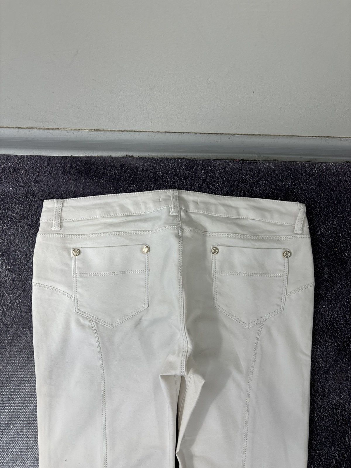 Roberto Cavalli Roberto Cavalli Women’s Bottoms Zip White Luxury Pants Size 32" / US 10 / IT 46 - 18 Thumbnail