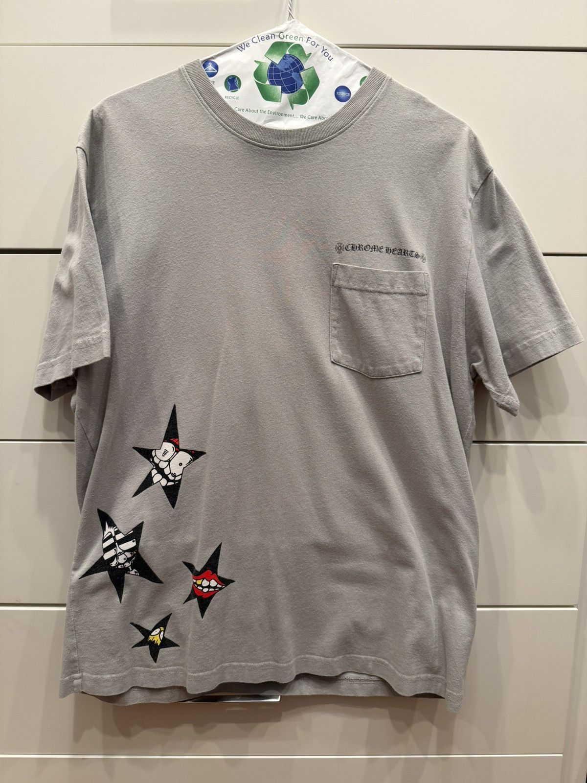 Chrome Hearts Chrome hearts Matty Boy Suggest Pocket Tshirt Grey Size US L / EU 52-54 / 3 - 1 Thumbnail