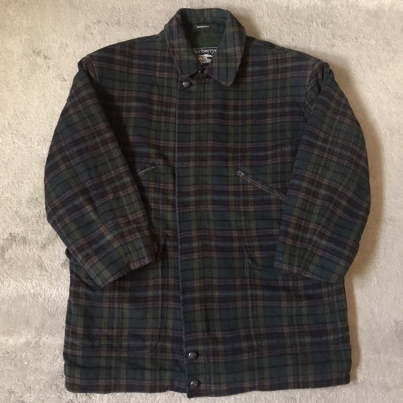 Burberry VINTAGE Burberry coat jacket nova check overcoat wool men’s Size US M / EU 48-50 / 2 - 1 Thumbnail