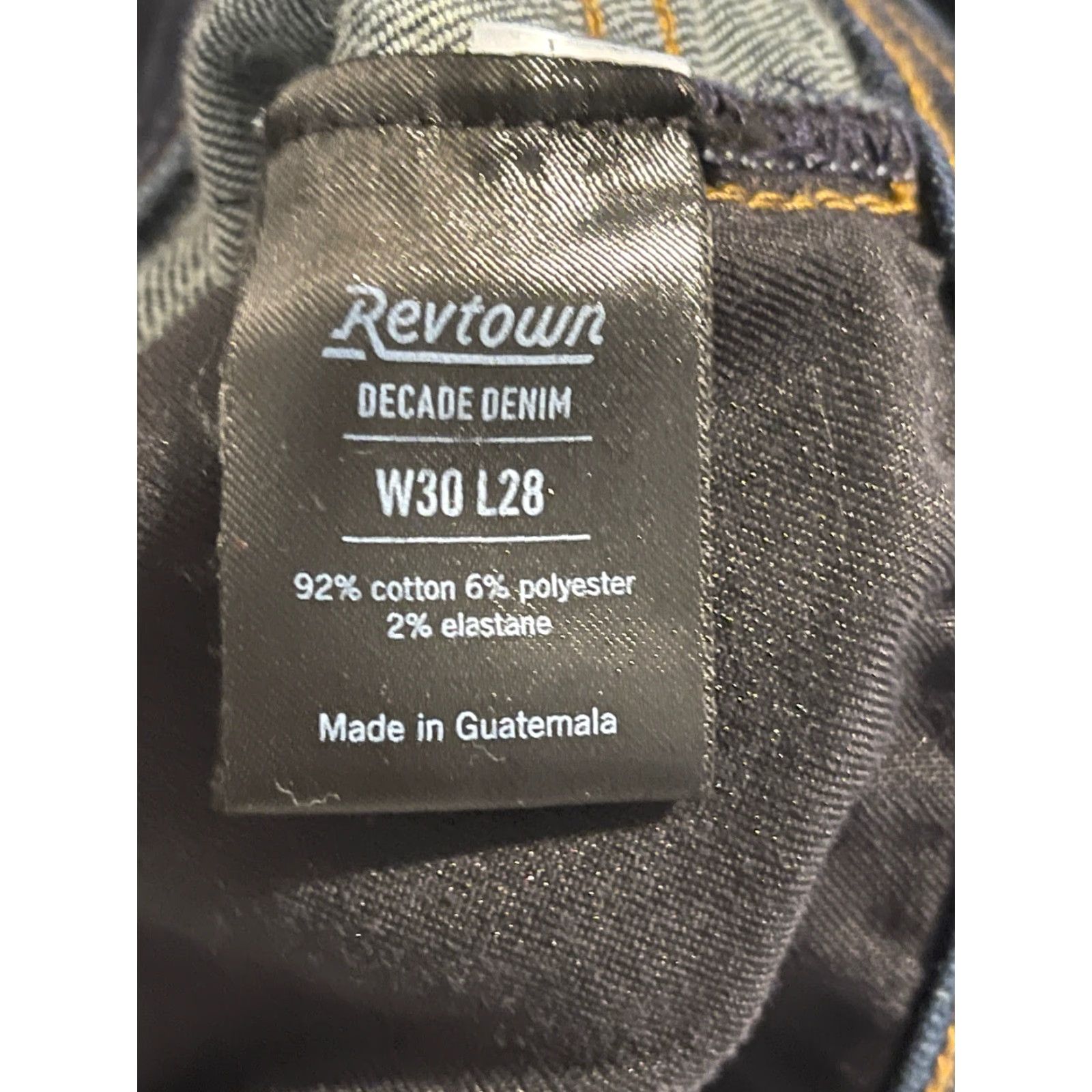 Vintage Revtown Jeans Mens Dark Blue Sharp Straight Leg 31x27 Mens Size US 31 - 7 Thumbnail