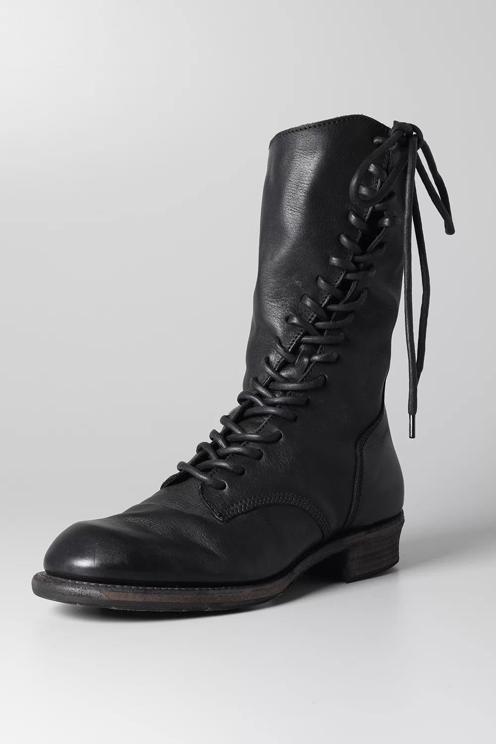 Julius Julius 7 Black Calfskin Spiral Boots 41 Size US 8 / EU 41 - 1 Thumbnail