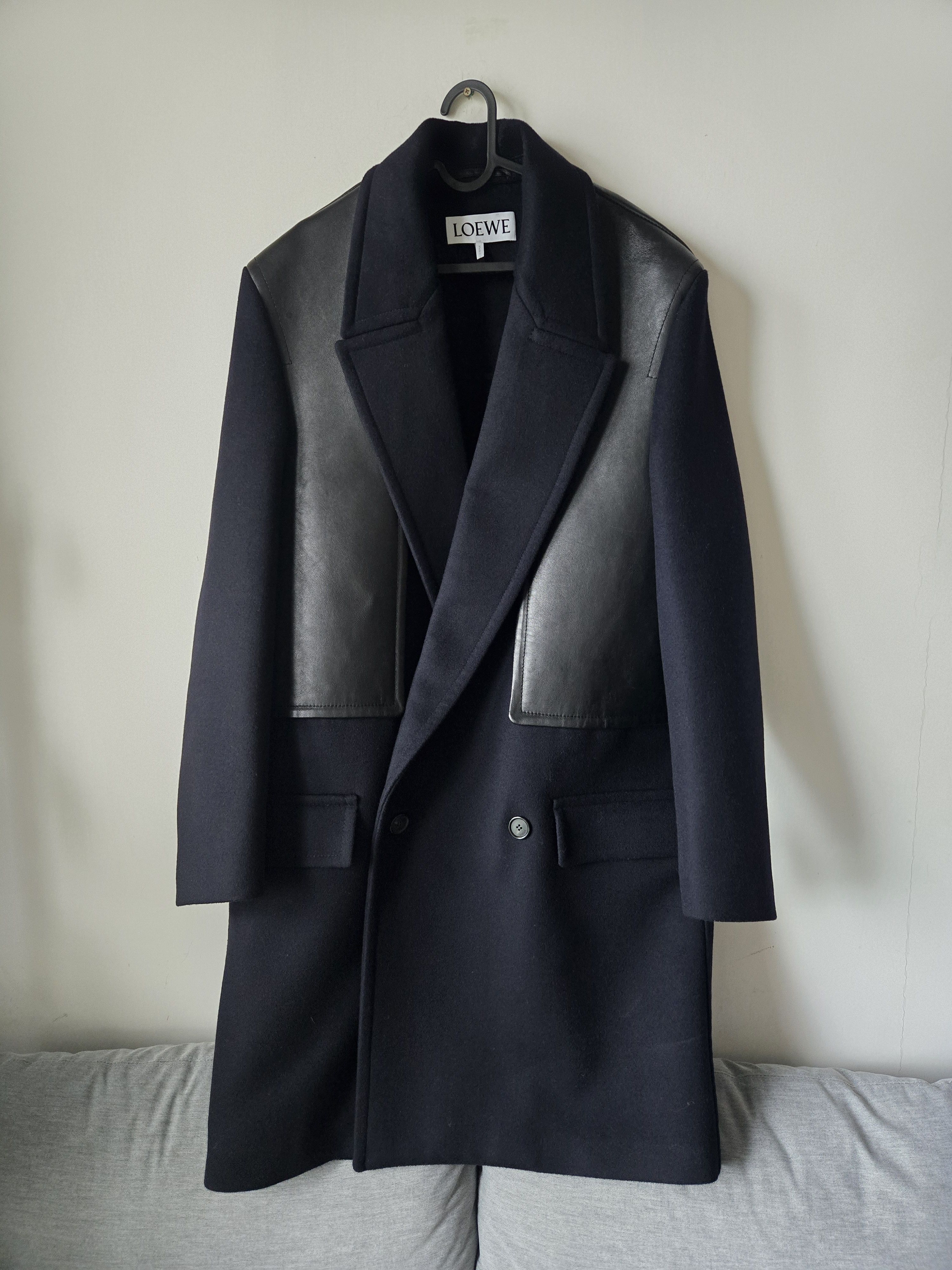 Loewe Loewe leather panel peacoat Size US S / EU 44-46 / 1 - 1 Thumbnail