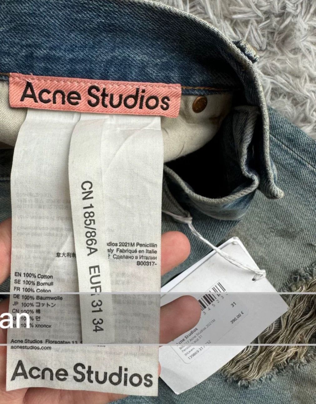 Acne Studios Acne Studios 2021M Mud dyed distressed jeans 2412-Nextarrow Size US 31 - 8 Thumbnail