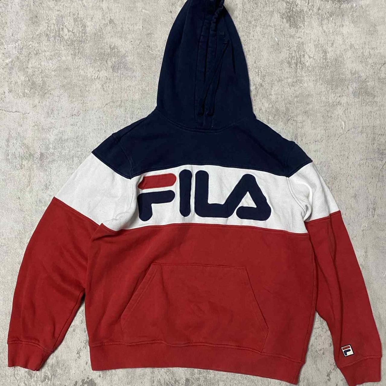 Fila Red and navy Fila hoodie #hoodie Size US L / EU 52-54 / 3 - 1 Thumbnail