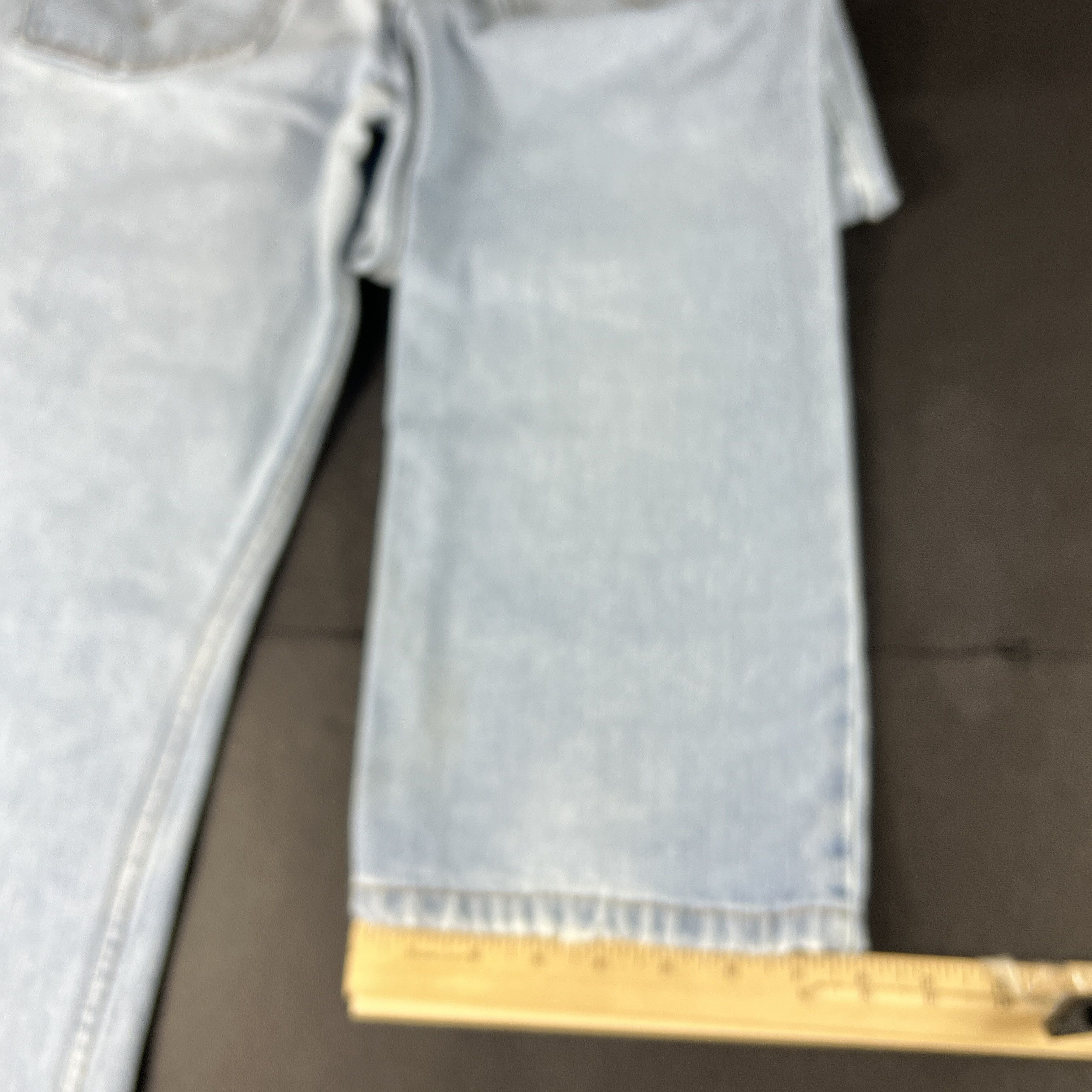 Levi's Y2K Levi's Jean 505 Straight Blue Distressed Denim Size US 33 - 15 Thumbnail
